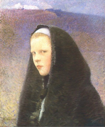 Young Brittany Girl by Charles Sprague Pearce